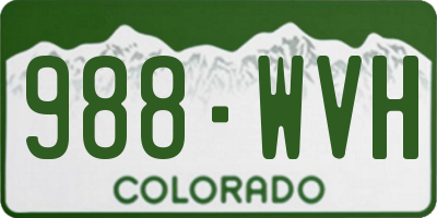 CO license plate 988WVH