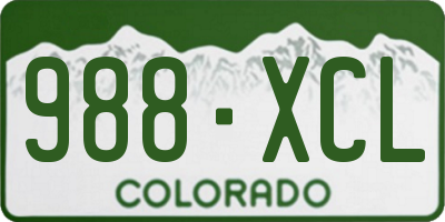 CO license plate 988XCL