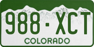 CO license plate 988XCT