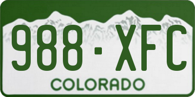CO license plate 988XFC