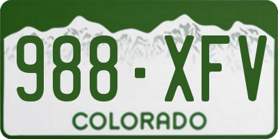 CO license plate 988XFV