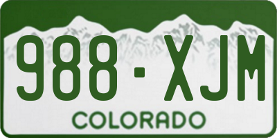 CO license plate 988XJM