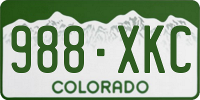 CO license plate 988XKC