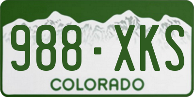 CO license plate 988XKS