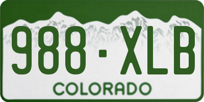 CO license plate 988XLB