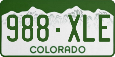CO license plate 988XLE