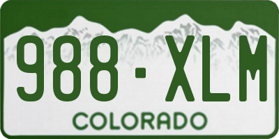 CO license plate 988XLM