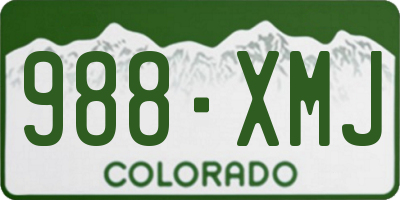 CO license plate 988XMJ