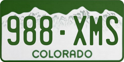 CO license plate 988XMS