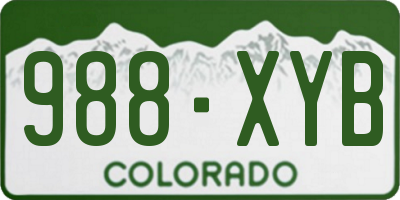 CO license plate 988XYB