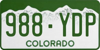 CO license plate 988YDP