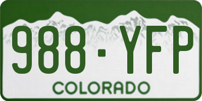 CO license plate 988YFP