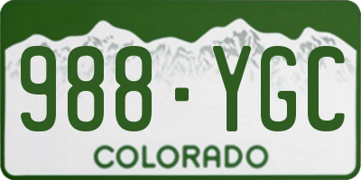 CO license plate 988YGC
