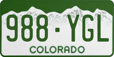 CO license plate 988YGL