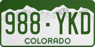 CO license plate 988YKD