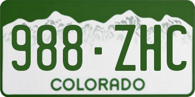 CO license plate 988ZHC