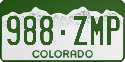 CO license plate 988ZMP