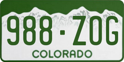 CO license plate 988ZOG