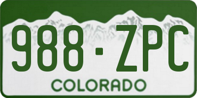 CO license plate 988ZPC