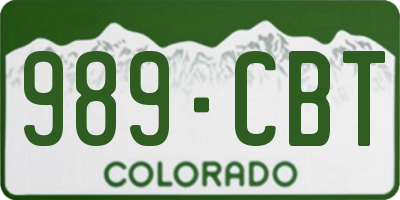 CO license plate 989CBT