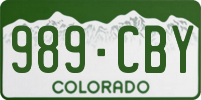CO license plate 989CBY