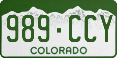CO license plate 989CCY