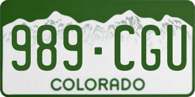 CO license plate 989CGU