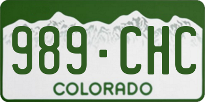 CO license plate 989CHC
