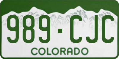 CO license plate 989CJC