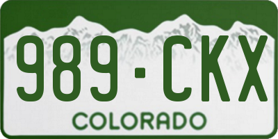 CO license plate 989CKX
