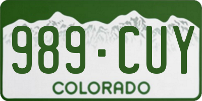 CO license plate 989CUY