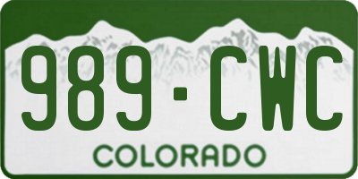CO license plate 989CWC