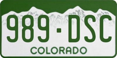 CO license plate 989DSC