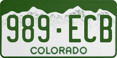 CO license plate 989ECB