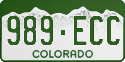 CO license plate 989ECC