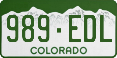 CO license plate 989EDL
