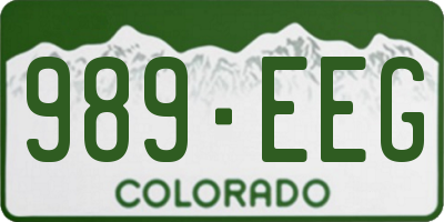 CO license plate 989EEG