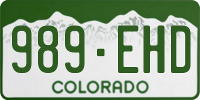 CO license plate 989EHD