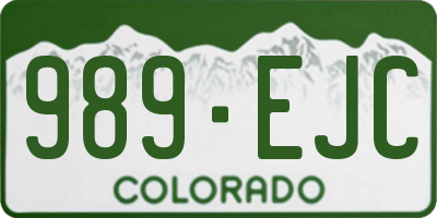 CO license plate 989EJC