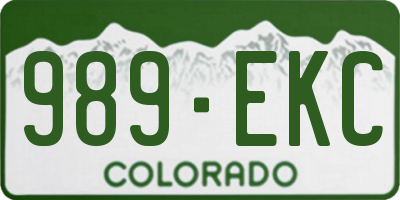 CO license plate 989EKC