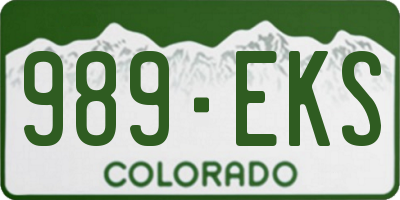 CO license plate 989EKS