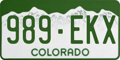 CO license plate 989EKX