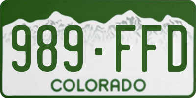 CO license plate 989FFD
