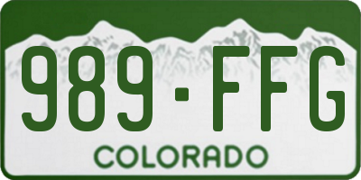 CO license plate 989FFG