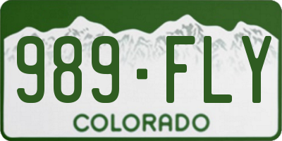 CO license plate 989FLY