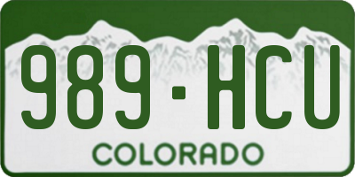 CO license plate 989HCU
