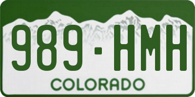 CO license plate 989HMH