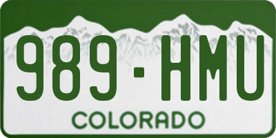 CO license plate 989HMU