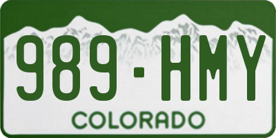 CO license plate 989HMY