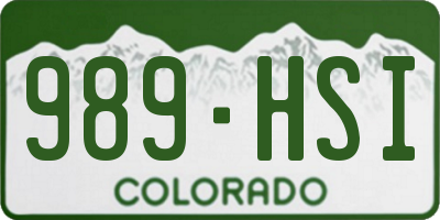 CO license plate 989HSI